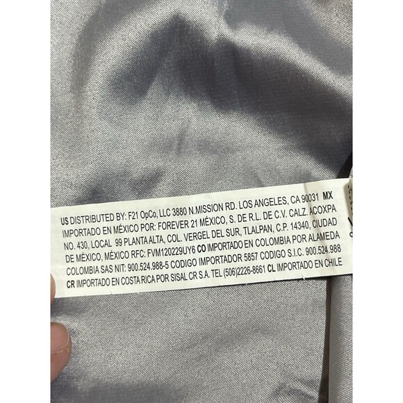 Forever21 Women Faux Fur-Trim Faux Suede Wrap Coat Sz M Grey - Picture 13 of 16